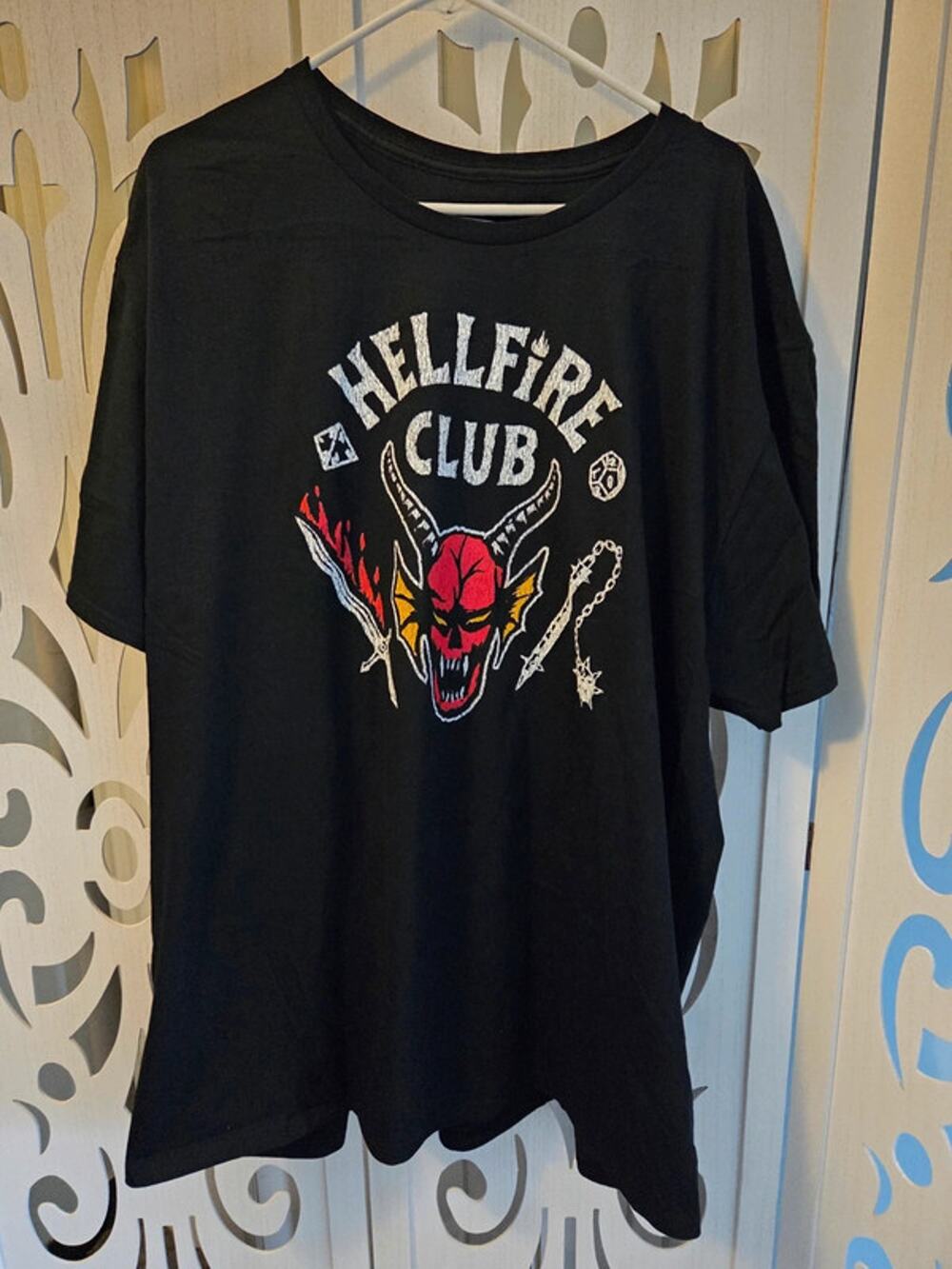 Stranger Things Hellfire Club T Shirt 3XL Black Graphic Netflix Tee NWT